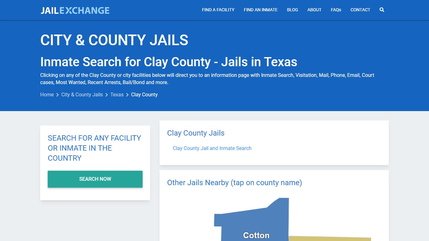 Inmate Search for Clay County | Jails in Texas - Jail Exchange